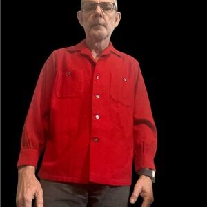 Vintage 1860’s Pendleton Men's Vibrant Red Shirt